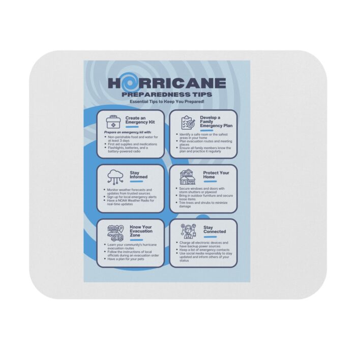 Mouse Pad - Hurricane Preparedness Tips Rectangle Design