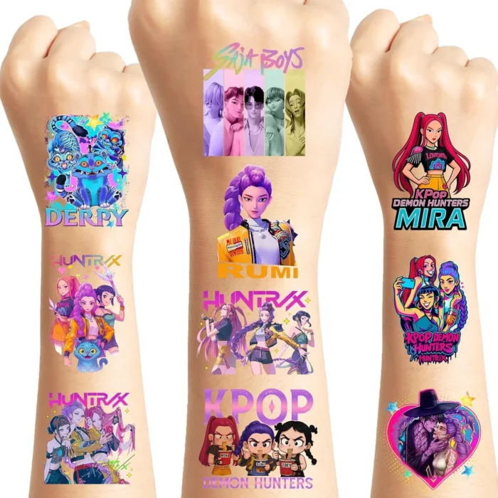 60 Pcs Korean Idol Temporary Tattoos – Removable Tattoo Stickers