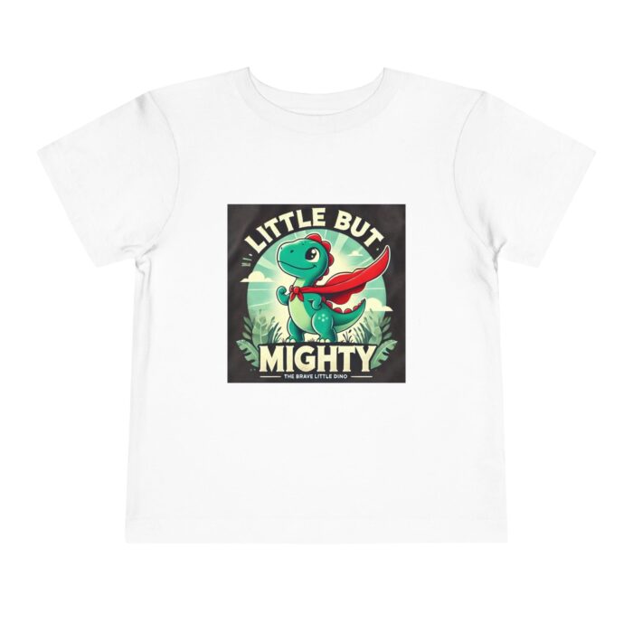 Toddler Short Sleeve Tee - "Little But Mighty" Dinosaur Design