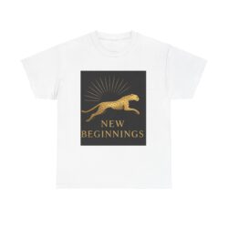 New Beginnings Cheetah Tee — Inspirational Graphic T-Shirt