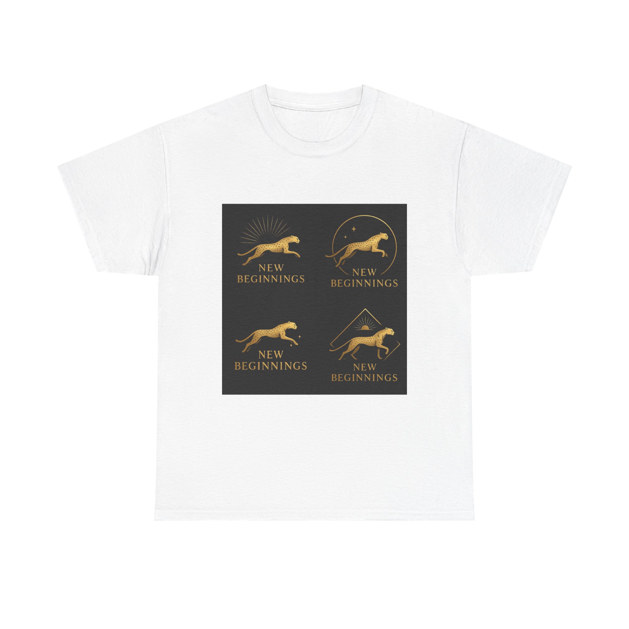 T-Shirt — 'New Beginnings' Gold Greyhound Graphic