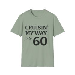 Cruisin' Into 60 Unisex T-Shirt | Birthday Celebration Tee