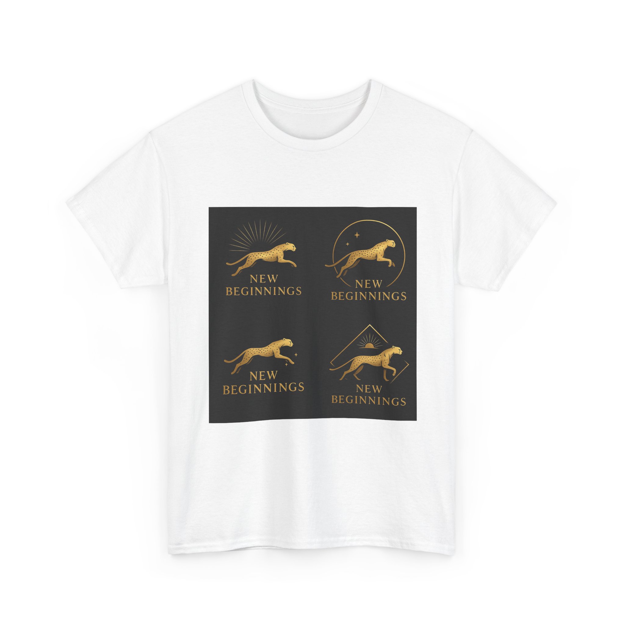 T-Shirt — 'New Beginnings' Gold Greyhound Graphic - Image 3